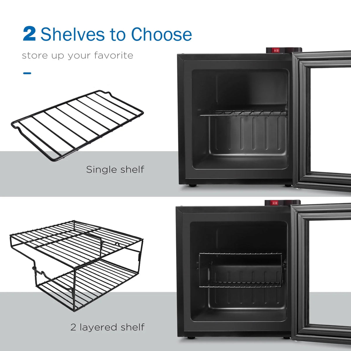 1.1 Cu Ft Countertop Glass Door Freezer J9183