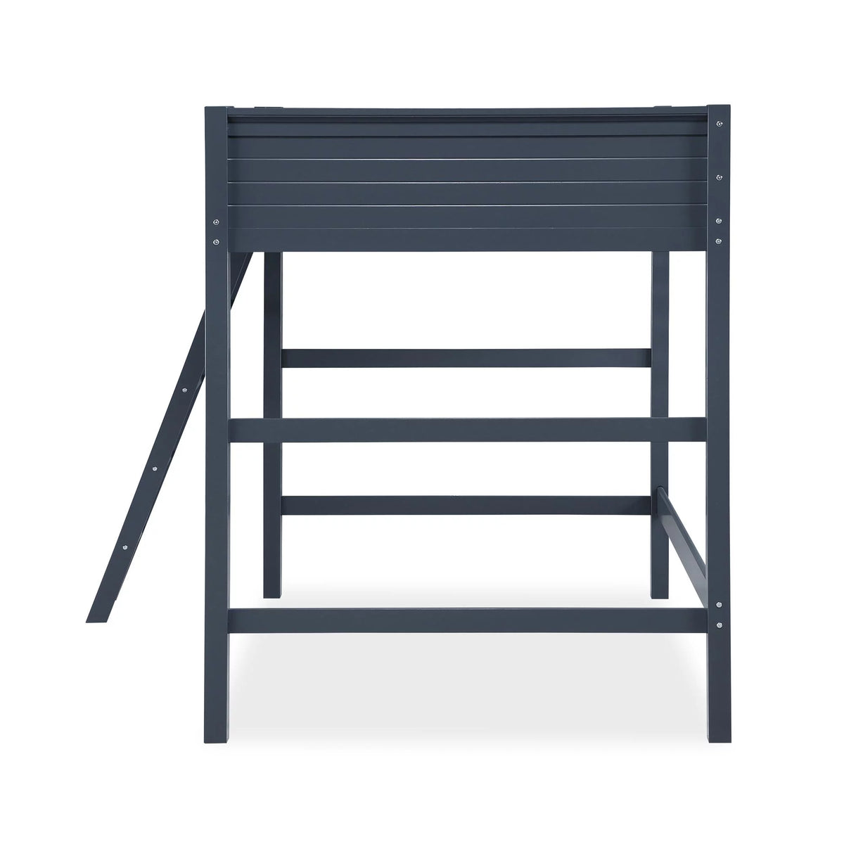 Full Size Loft Bed with Ladder, Black B80518