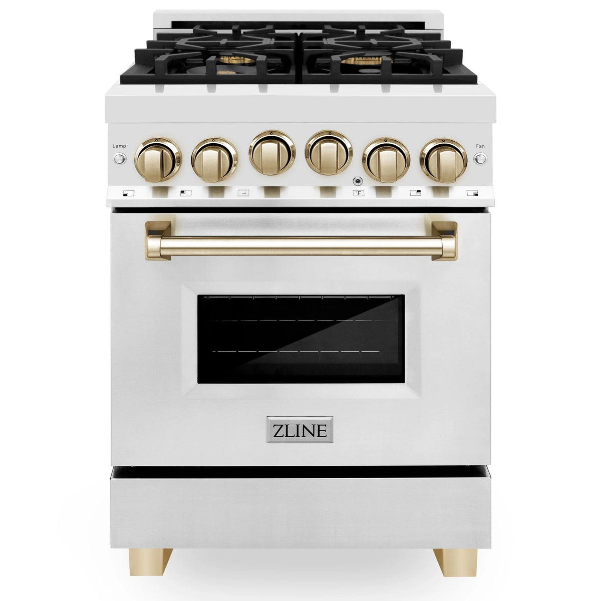 24 Inch Gas Range in Stainless Steel with Gold Accents G991827