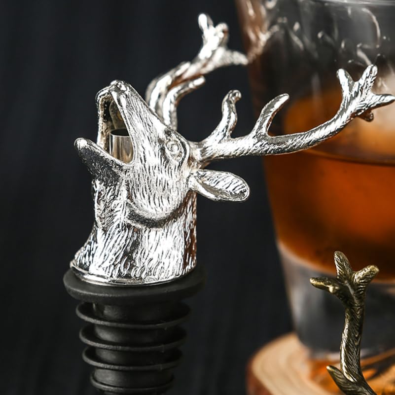 Zinc Alloy Wine Pourer and Stopper A51813