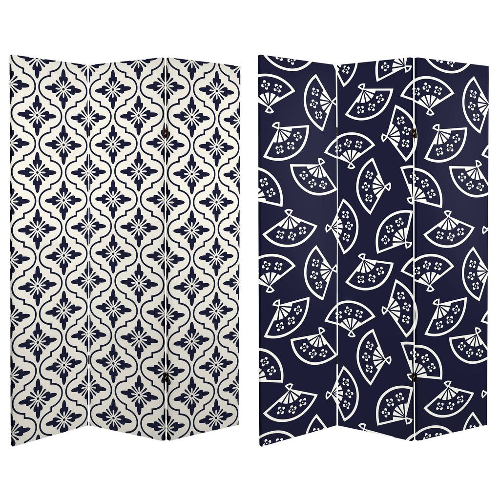 6 ft. Tall Double Sided Canvas Room Divider Q34741