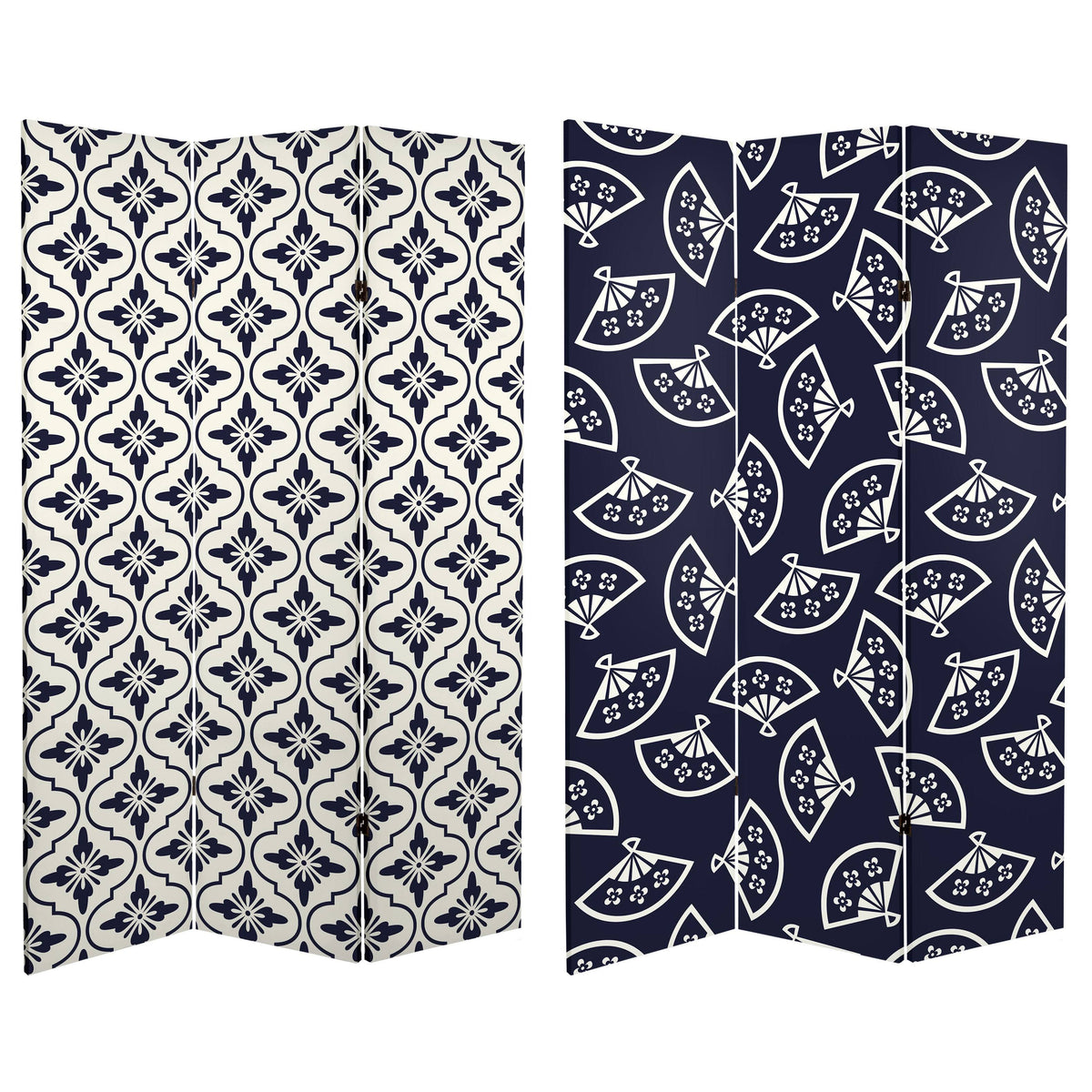 6 ft. Tall Double Sided Canvas Room Divider Q34741