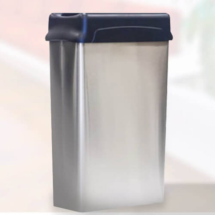 Stainless Steel 22 Gallon Wastebasket with Top K75643