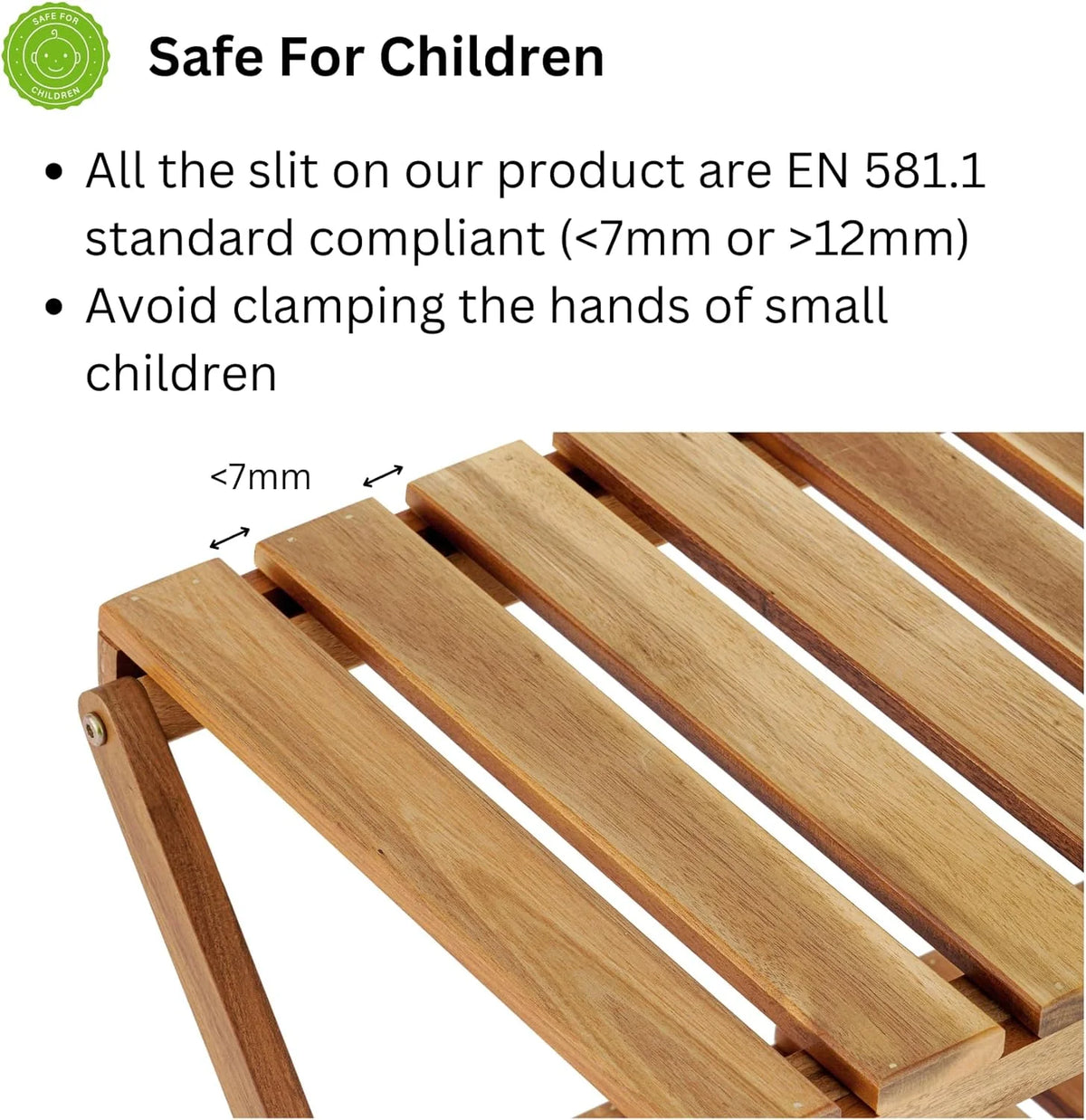 3 Tier Acacia Wood Folding Shelf E4026
