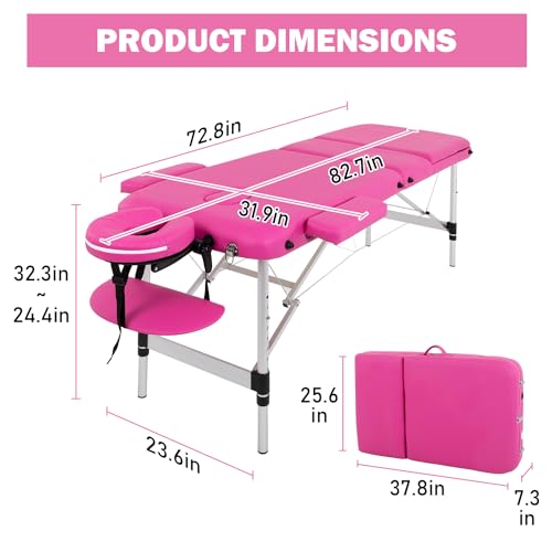 Portable Aluminium 3 Folding Massage Table H771579