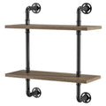 2-Tier Floating Ladder Wall Shelf I860