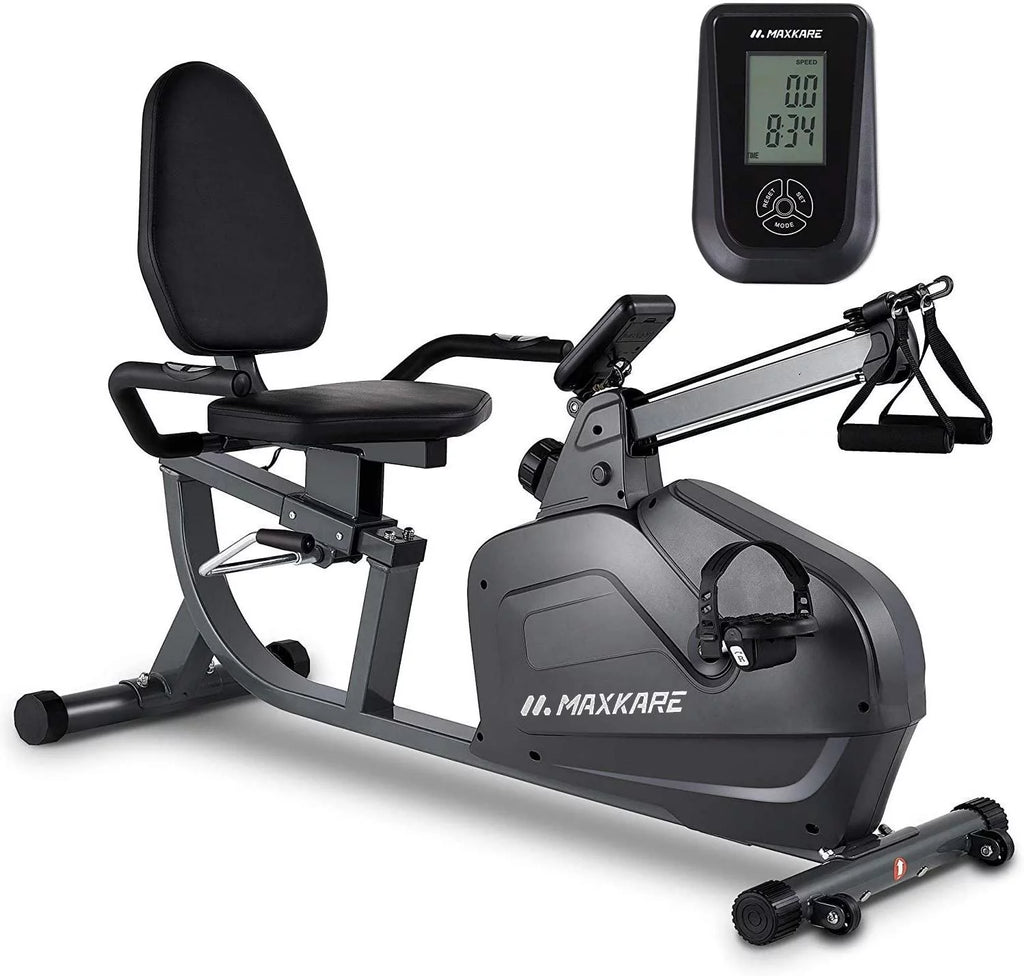 Recumbent Exercise Bike with Arm Resistance Bands X652707