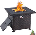 Propane Fire Pit Table 44in 50000BTU Brown Z628389