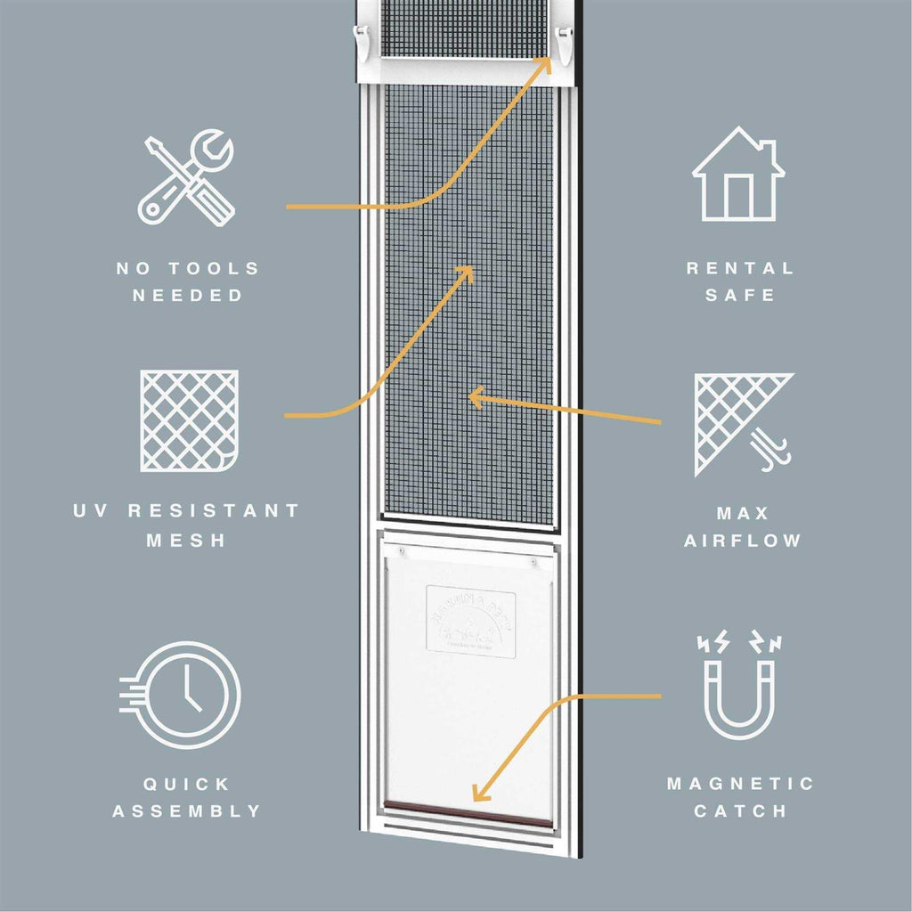 Patio Pet Door Screen Insert Panel for Sliding Doors W7046
