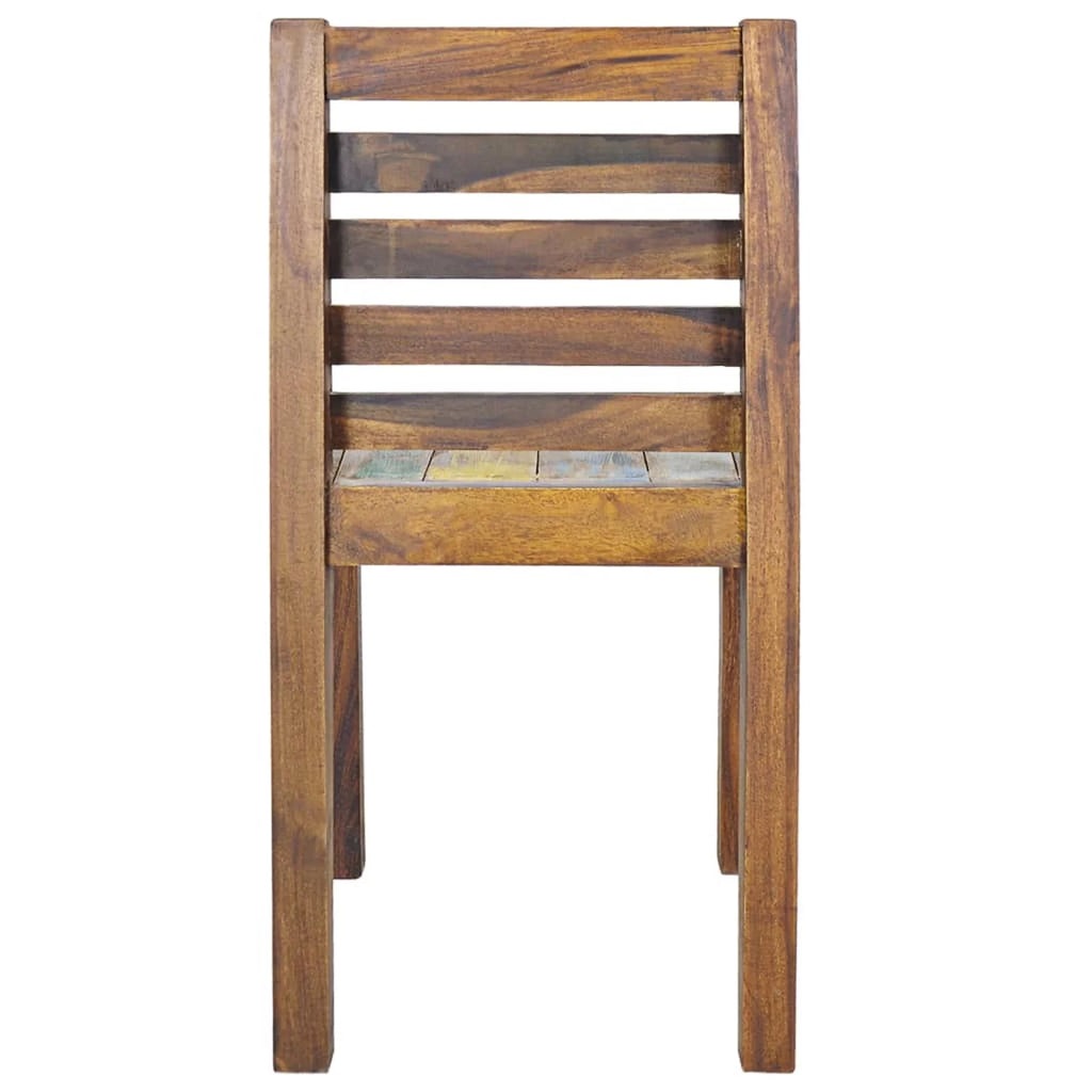 4 Piece Reclaimed Wood Dining Chair Set J551