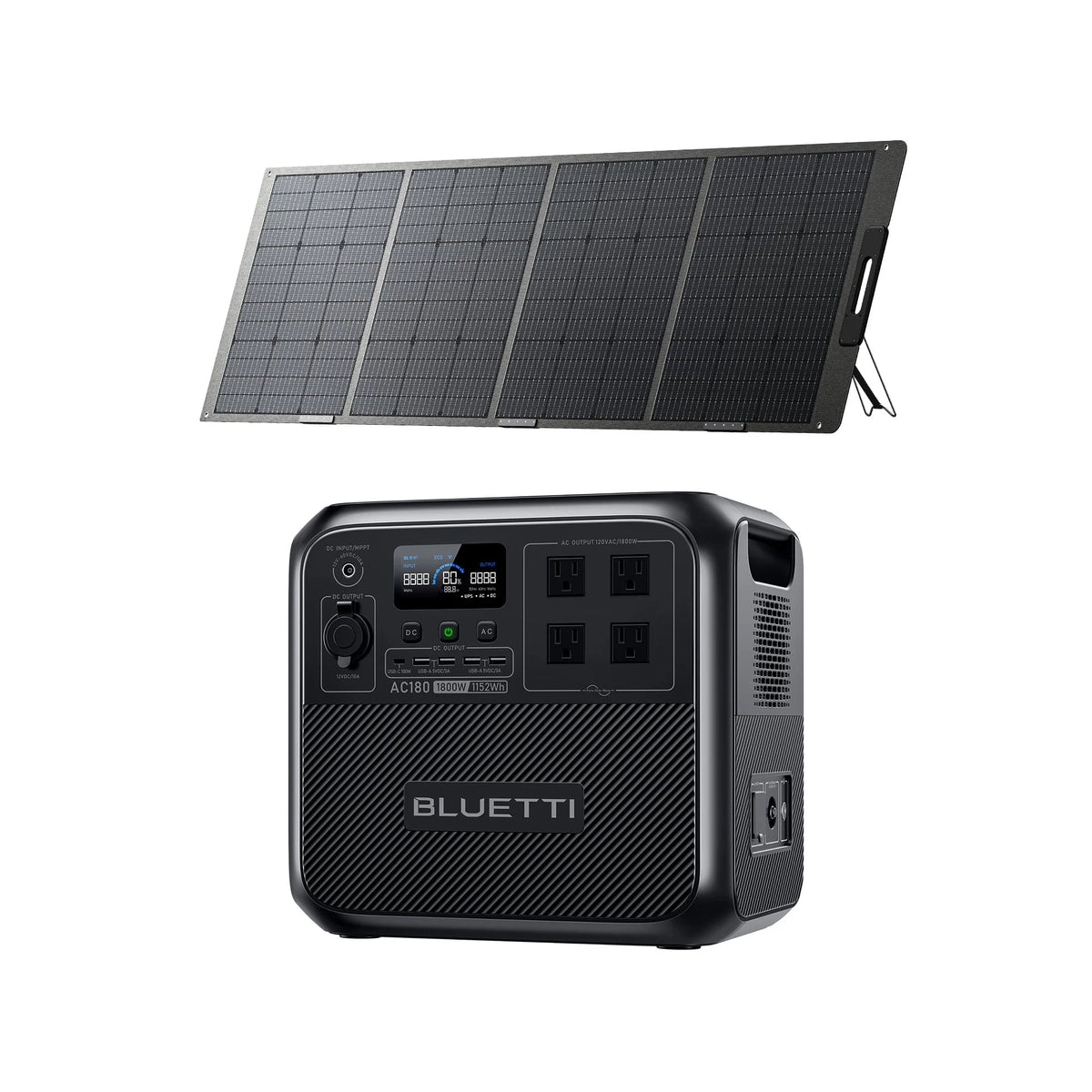 1152Wh LiFePO4 Portable Power Station with 200W Solar Panel U53468