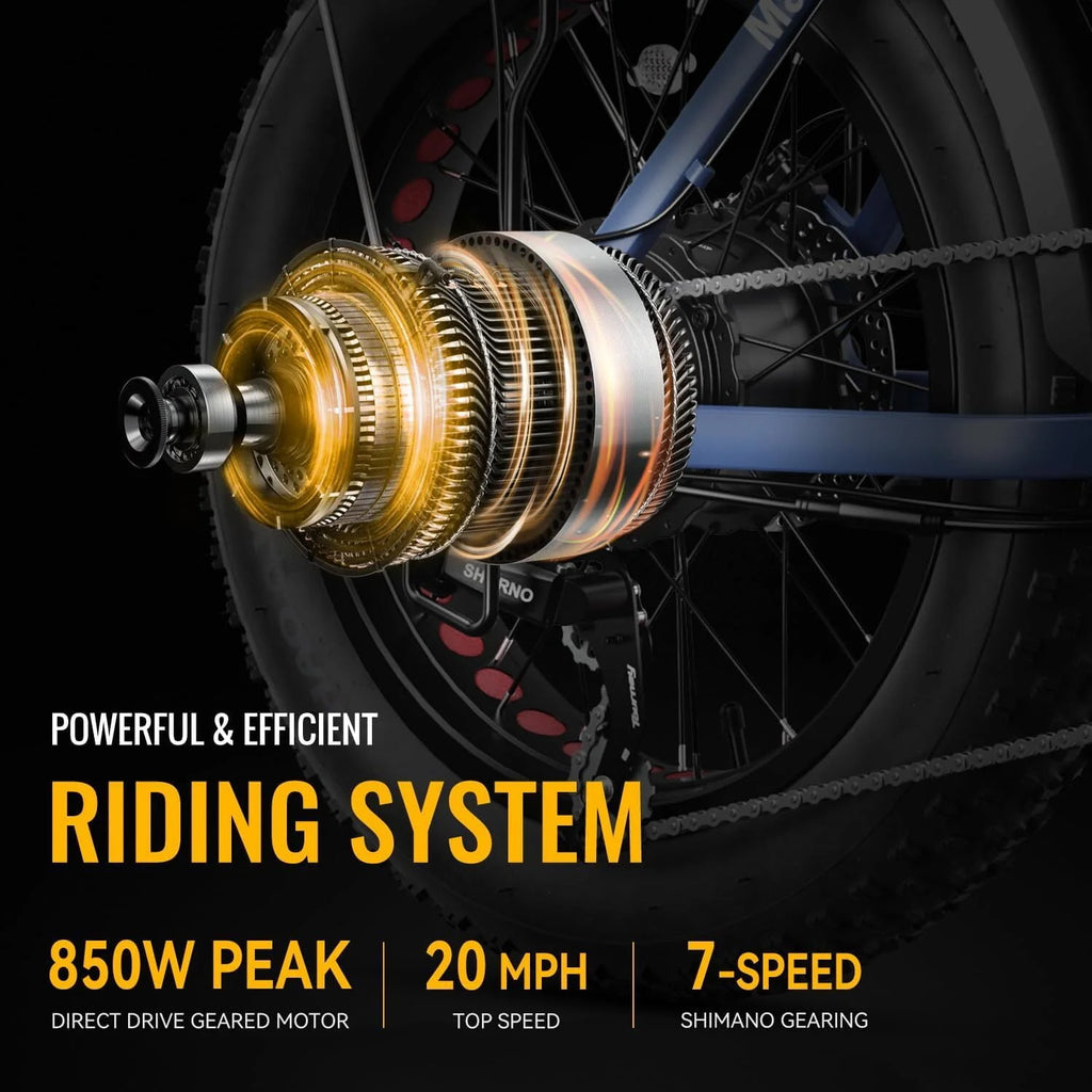500W Motor 600WH Removable Battery Foldable 20 x 4.0 Fat Tire Electric Bike Z1039