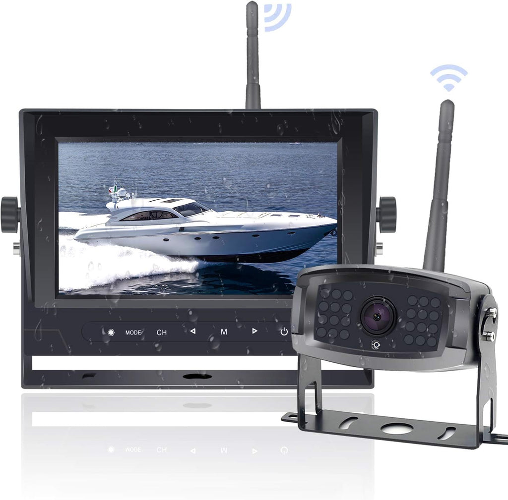 1080P Digital Wireless Rear View Camera with 7'' DVR Monitor IP67 Waterproof R167397