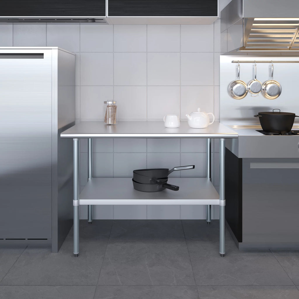 48" Stainless Steel Work Table with Undershelf D3676