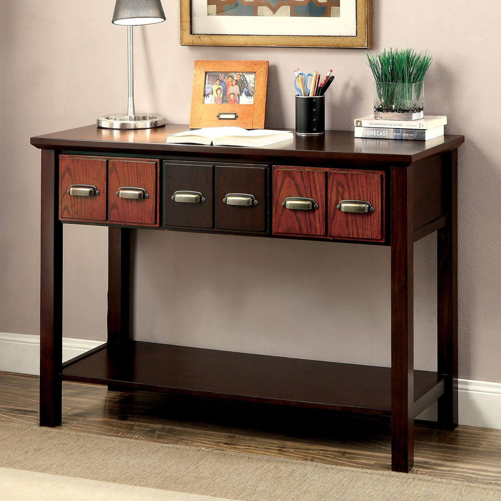 Brown Transitional Console Table J612