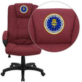 Burgundy Fabric Executive Office Chair I214809