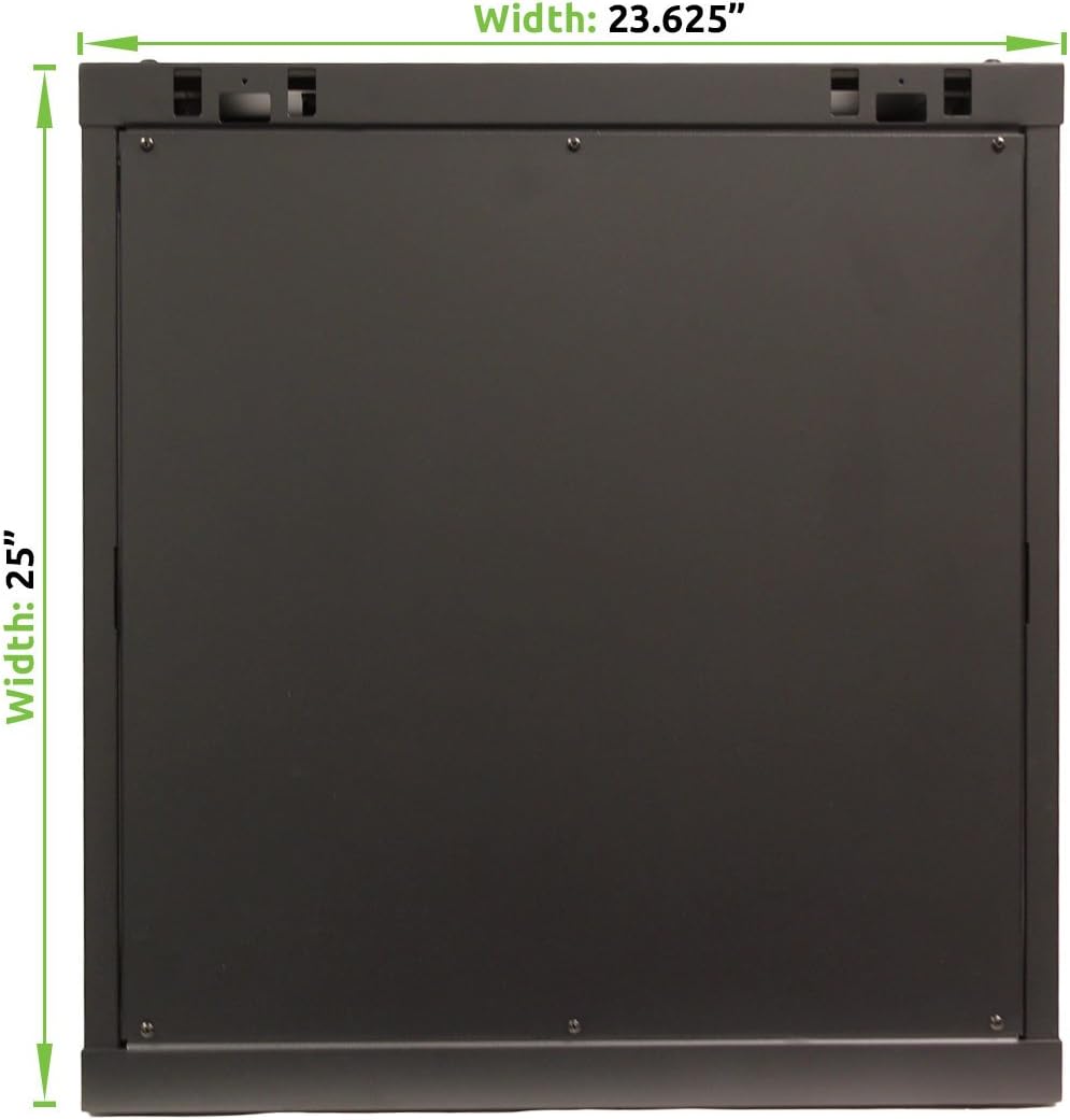 12U Wall Mount Network Server Cabinet Rack Enclosure Glass Door Lock B45576