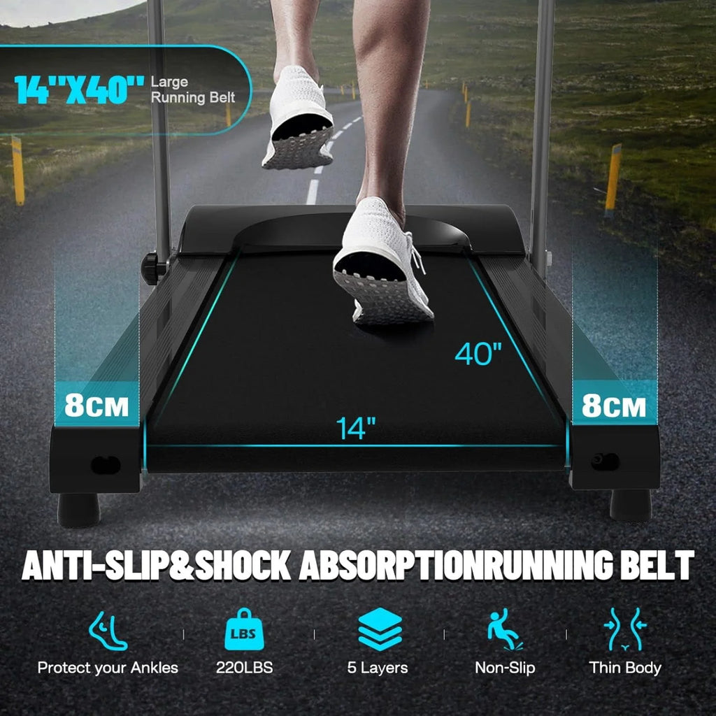 Folding Incline Electric Treadmill Black W73731