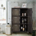 Metal Storage Locker with Doors and Shelves R2766
