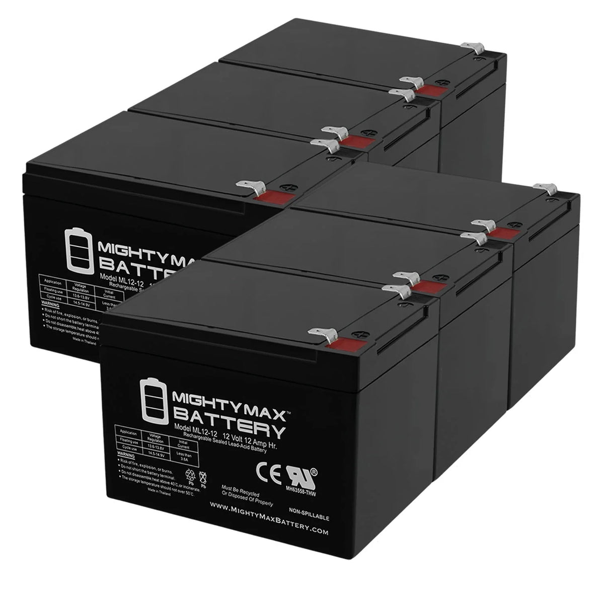 12V 12AH Deep-Cycle Rechargeable Battery D1694