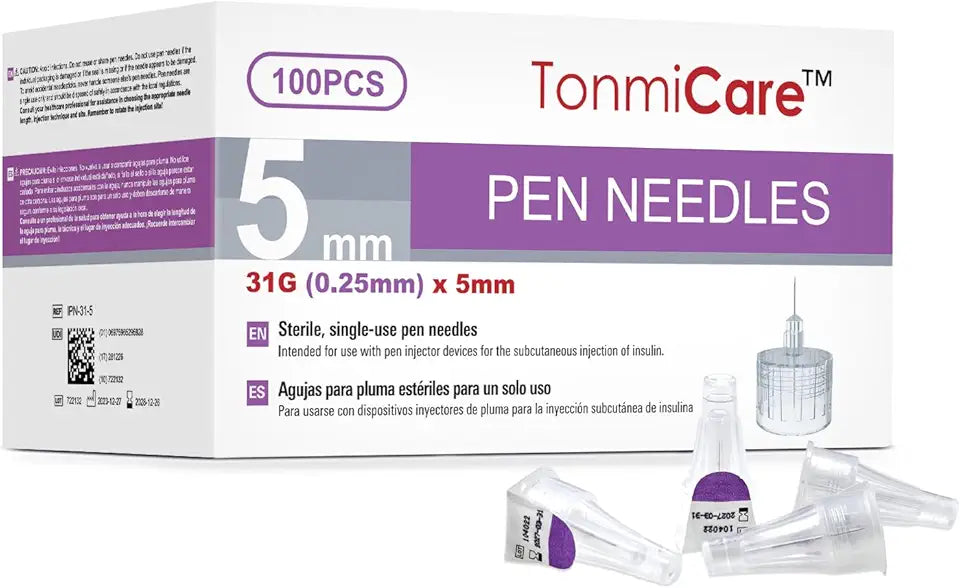 Insulin Pen Needles 31g 5mm 100 Counts C4807