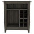 Engineered Wood Bar Cabinet with 2 Open Shelves in Espresso N44549
