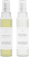 Lemongrass Eucalyptus Shower Mist and Lavender Eucalyptus Pillow Mist Sprays Bundle 4 fl oz I812