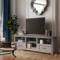 Black TV Stand for 70 inch Wide Screen with Drawers P872