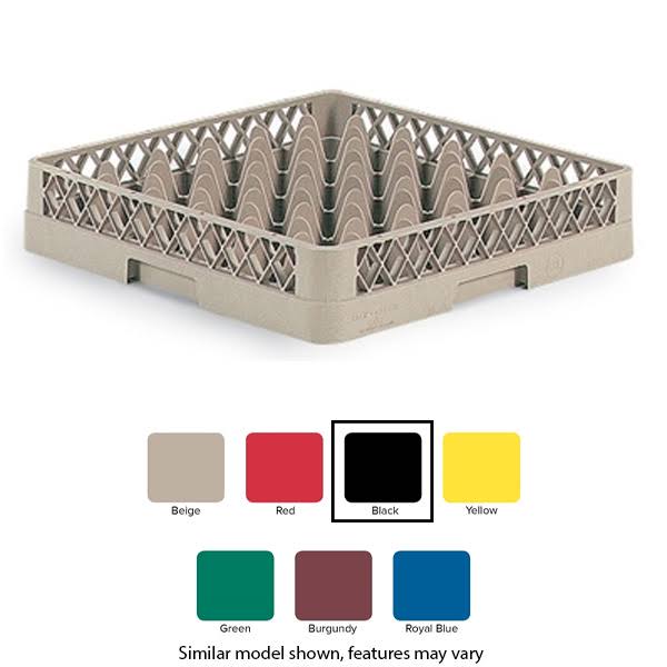 Black 36 Compartment Full Size Rack with 3 Extenders Y18119