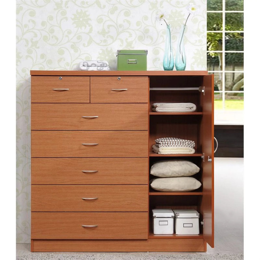 7 Drawer 1 Door Cherry Chest B20137
