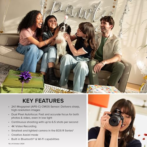 Mirrorless Camera with 24.1 Megapixel CMOS Sensor, 4K Video, Black X3781
