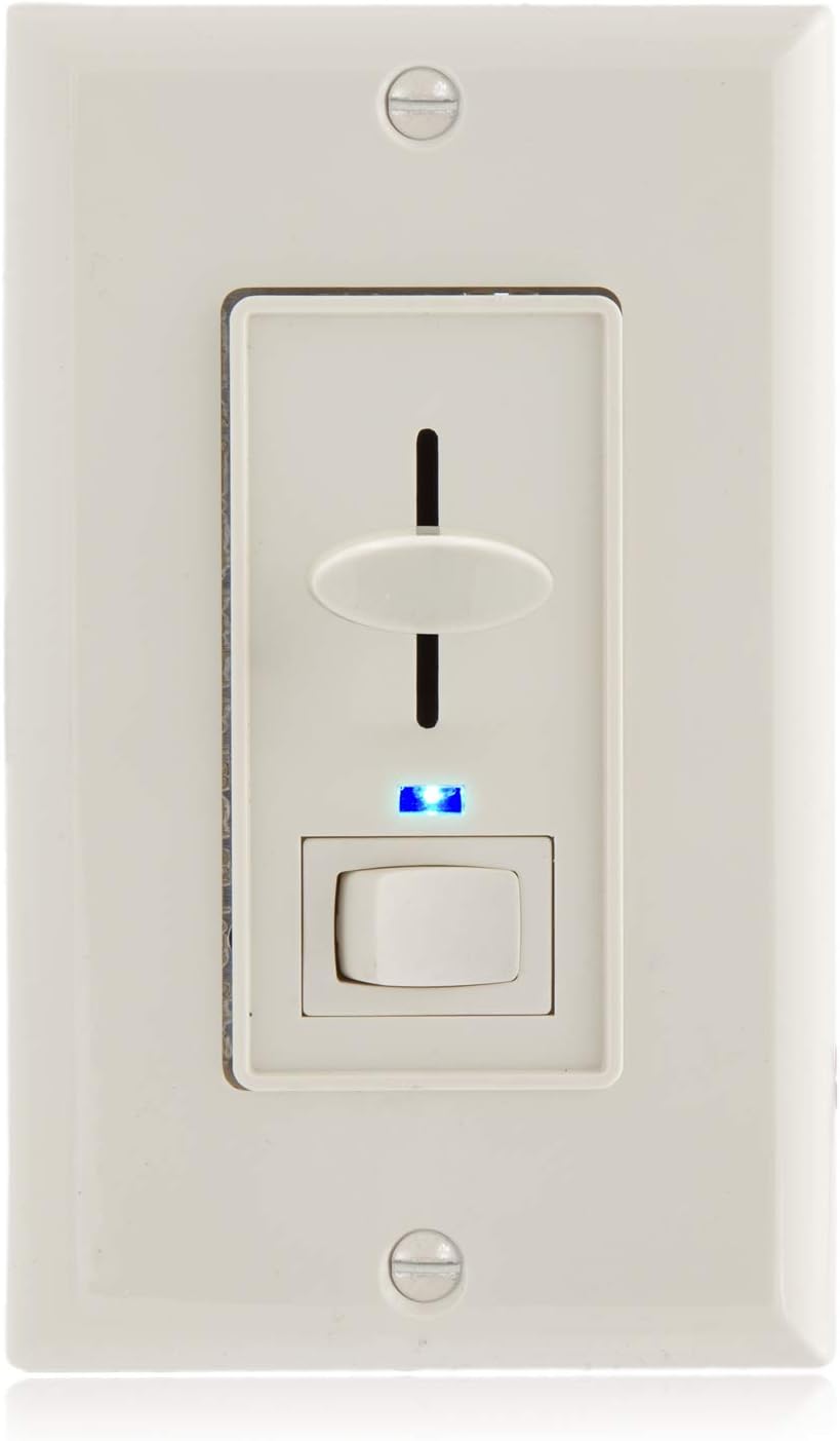Dimmer Light Switch with Blue Indicator Light, 3-Way/Single Pole, Pack of 2 B3408