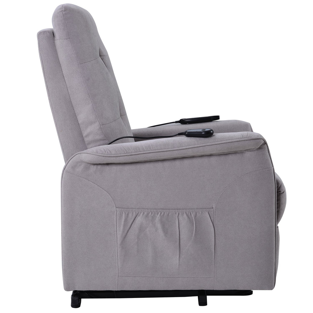 Power Lift Recliner Chair Light Gray J529