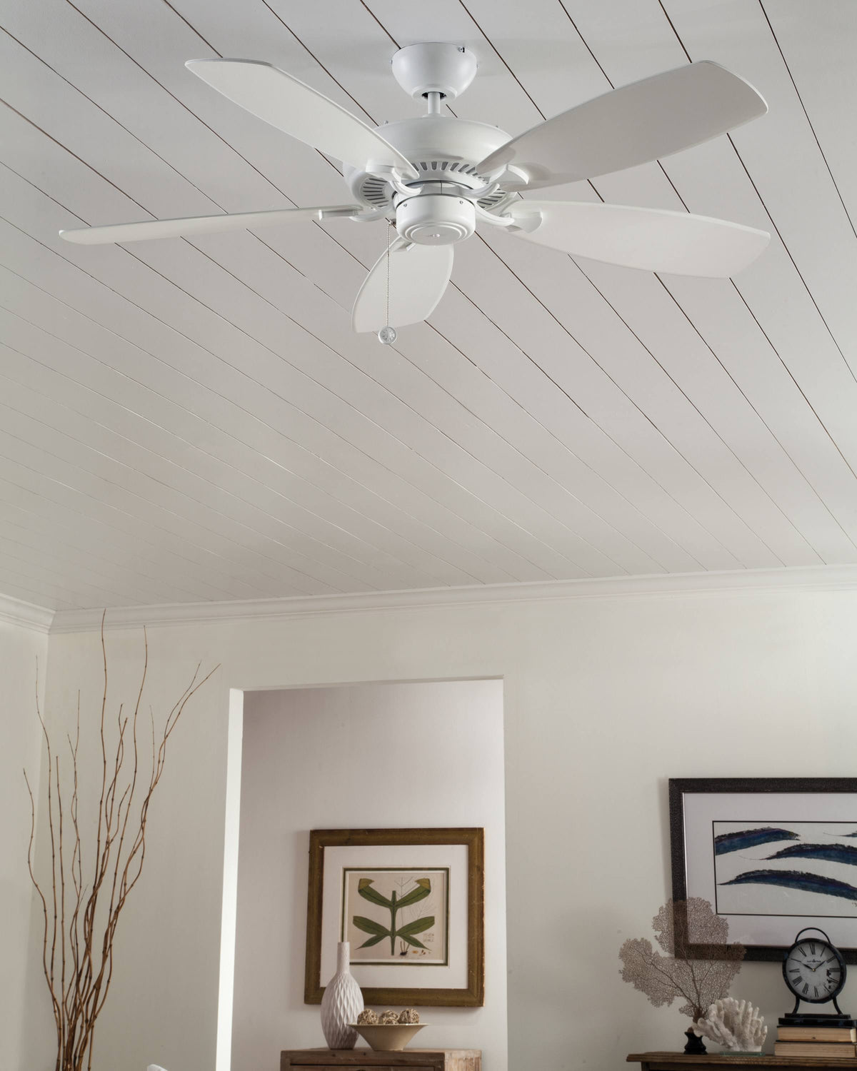 White Ceiling Fan M6615