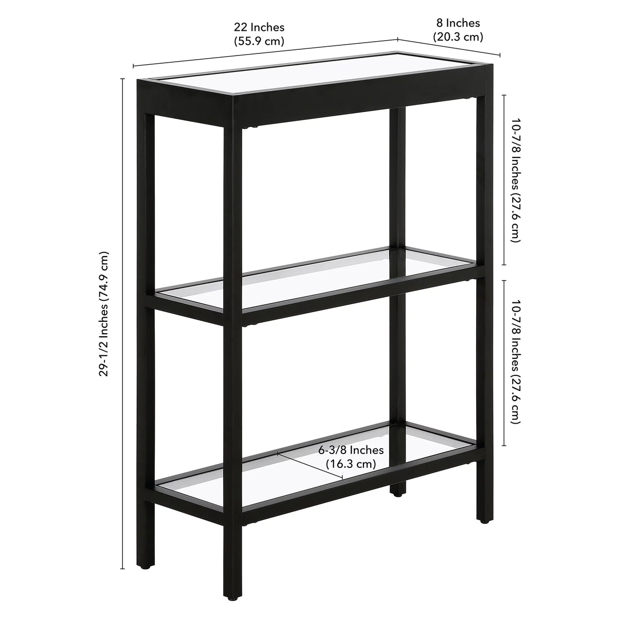 22" Wide Rectangular Console Table J731373