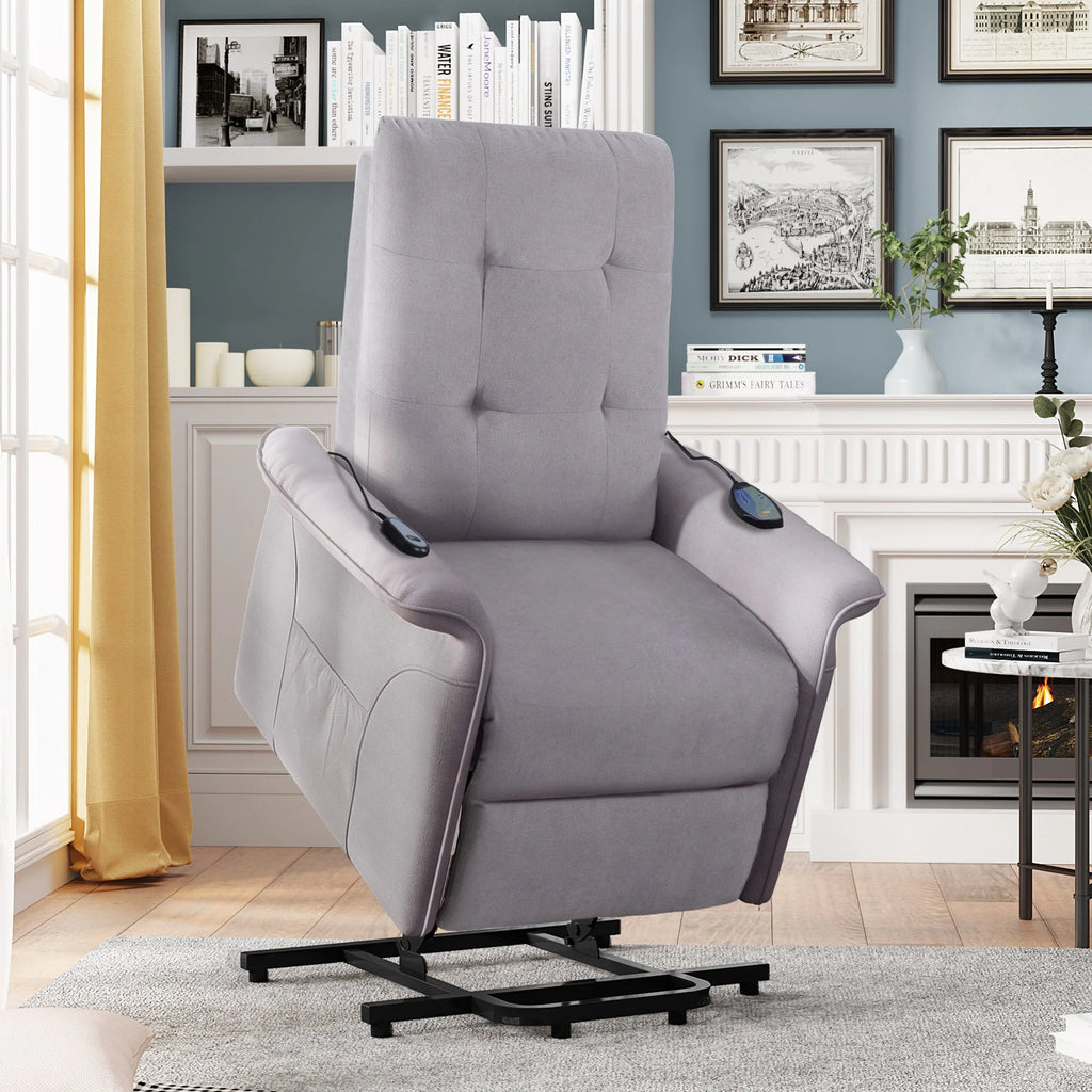Power Lift Recliner Chair Light Gray J529
