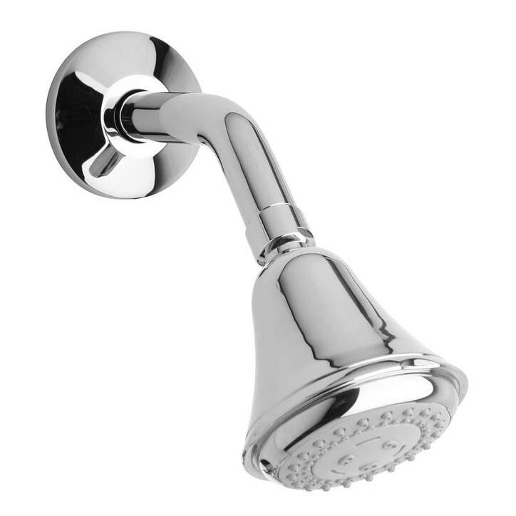 Brushed Nickel 3 Function Shower Head with Arm and Flange S106