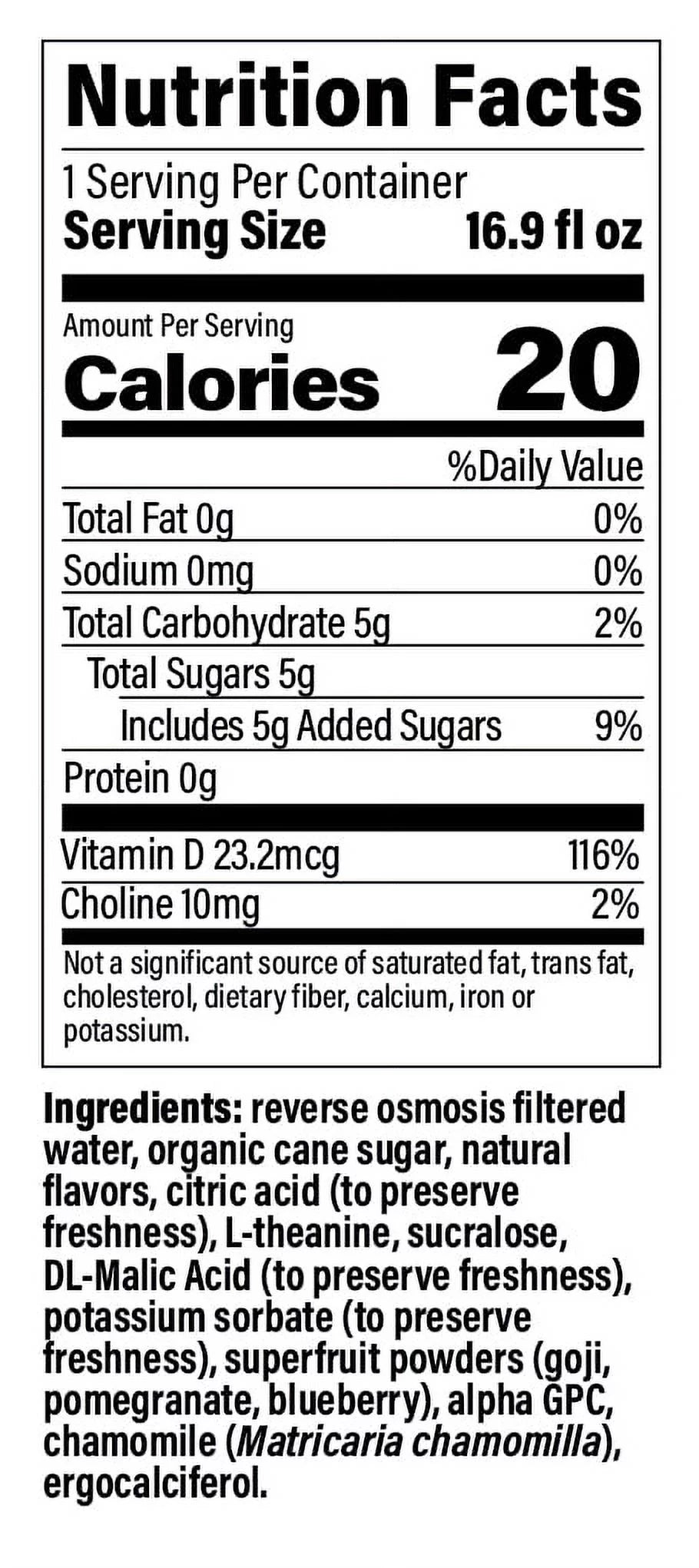 Raspberry Stress Reducing Beverage 16.9 Fl Oz (Pack of 12) Q773