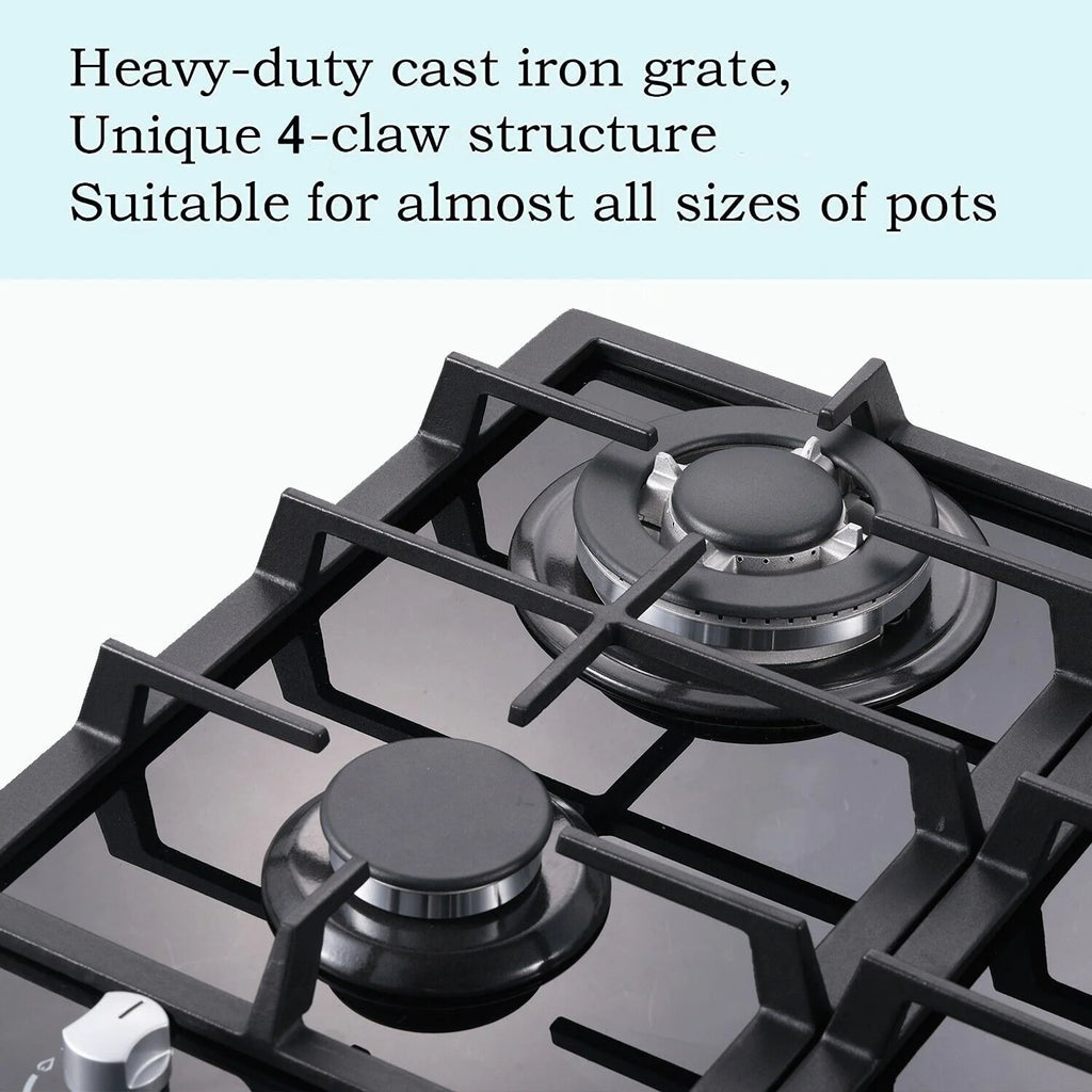 24 inch 4 Burners Gas Cooktop with Tempered Glass X792
