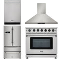 Natural Gas Range, Range Hood, Refrigerator, Dishwasher X9638