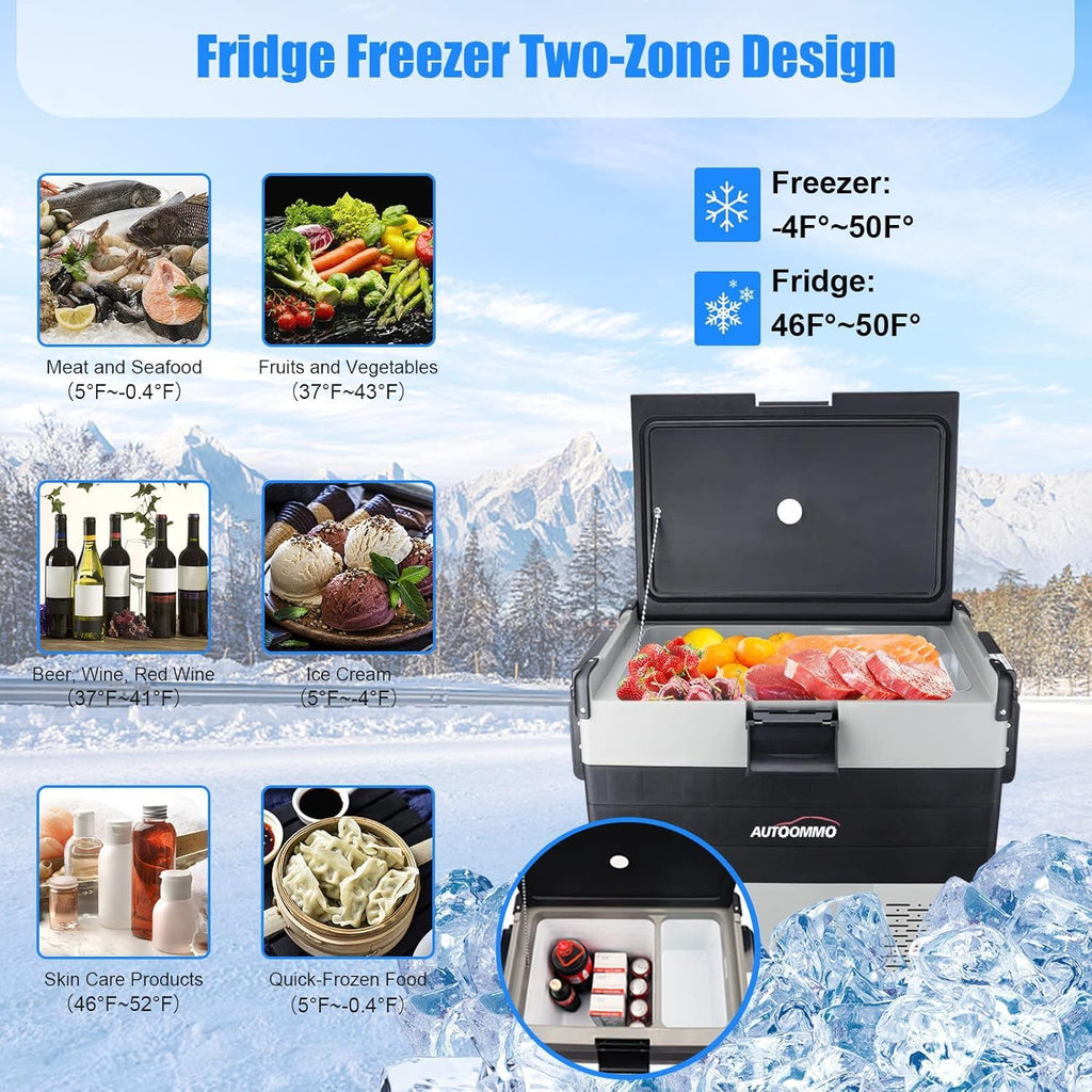 12 Volt 55 Quart Portable Car Refrigerator B818400