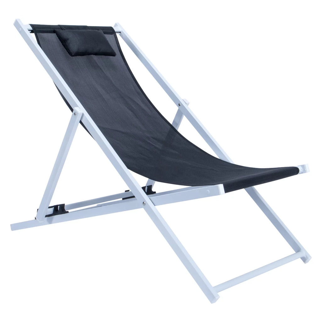 Outdoor Sling Lounge Chair With Headrest P803015
