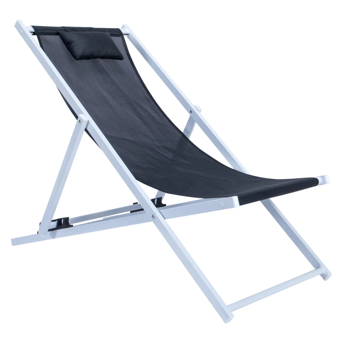 Outdoor Sling Lounge Chair With Headrest P803015