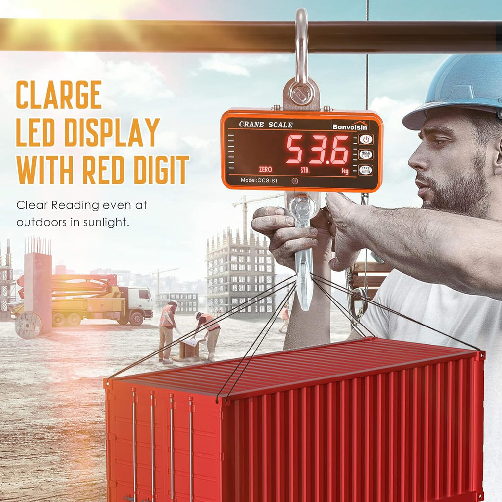 1000kg Orange Digital Hanging Scale E168549