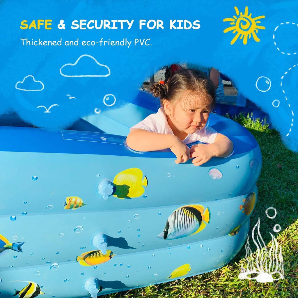 Inflatable Pool 9.83 x 6 x 1.83 ft Rectangular Thickened T415