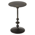 Black Iron Pedestal End Table W44669