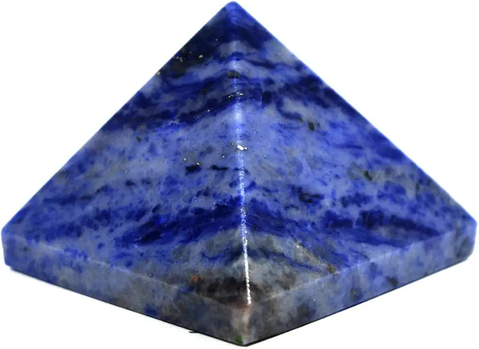 Sodalite Chakra Healing Gemstone Pyramid E640