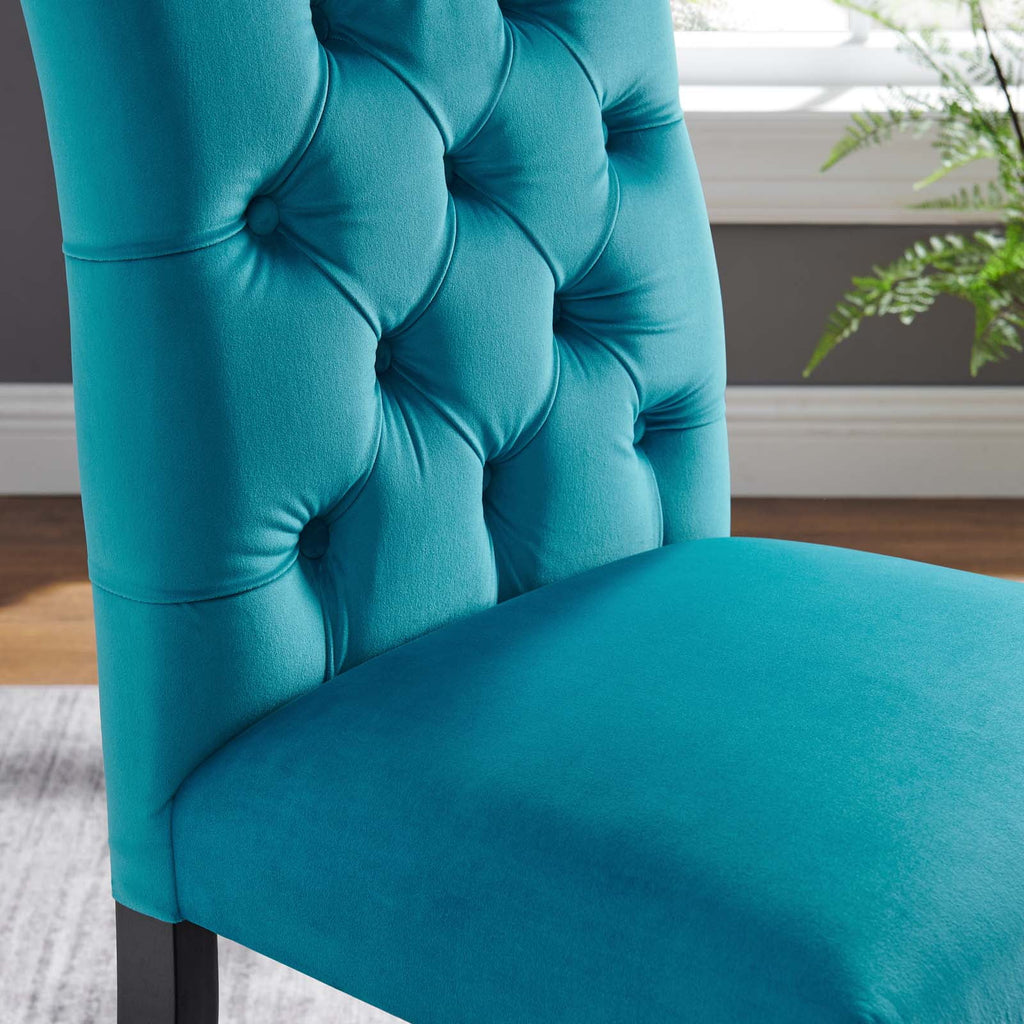 Blue Velvet Dining Chairs Set of 2 N261751