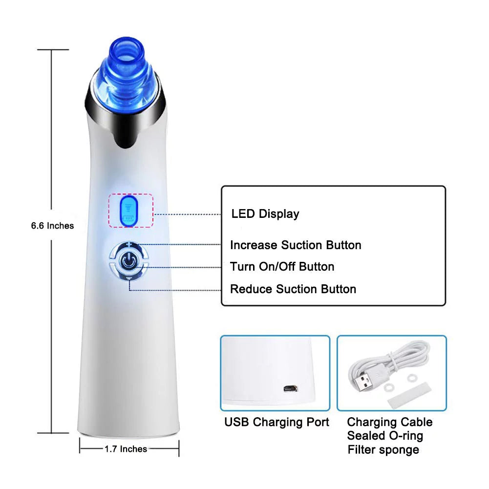 Electric Blackhead Remover with 4 Suction Heads X1971
