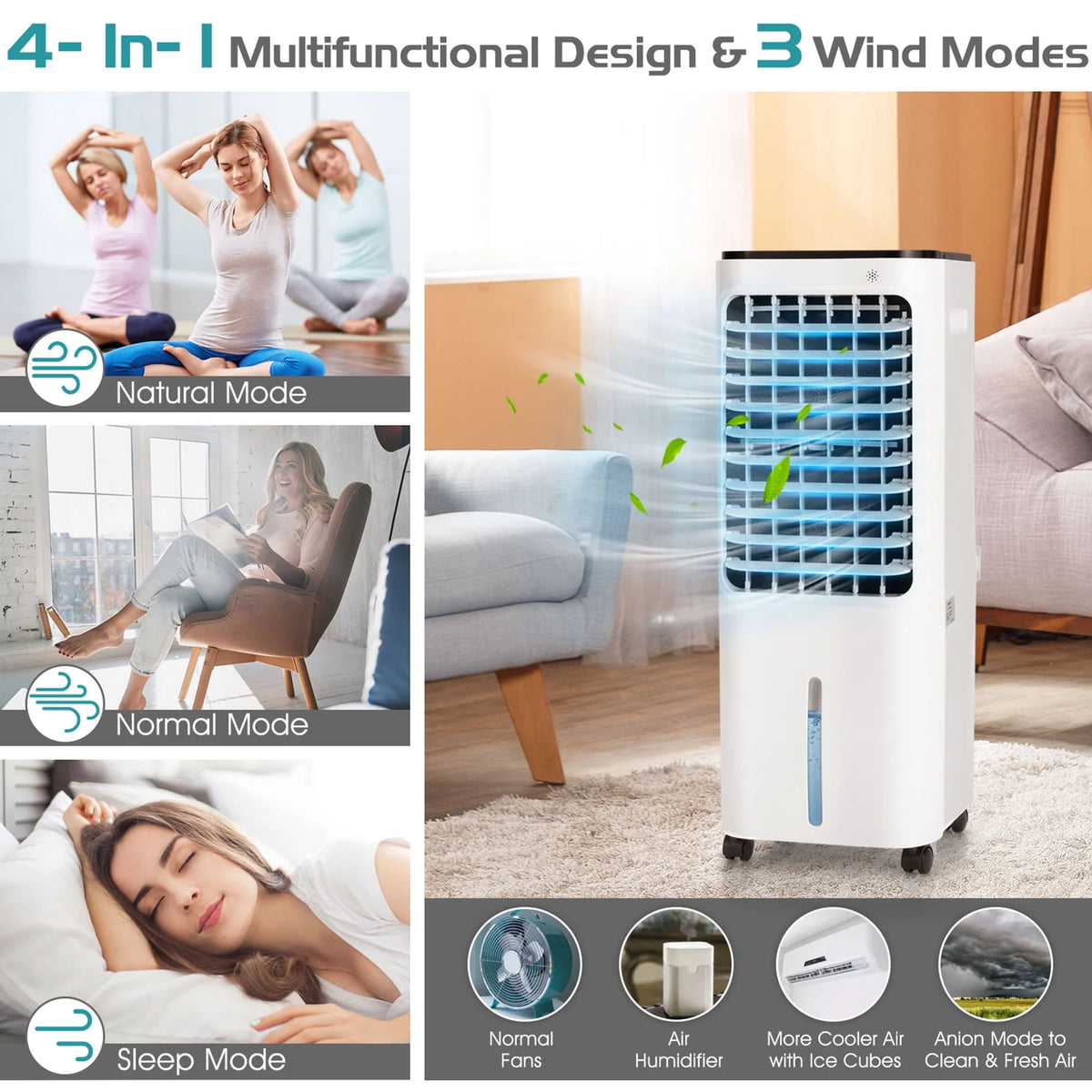 Portable Evaporative Air Cooler with Remote Control J5276
